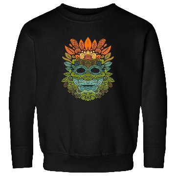 Discover Maya God Mayan Mythology Itzamna Colorful Tribal Sweatshirts