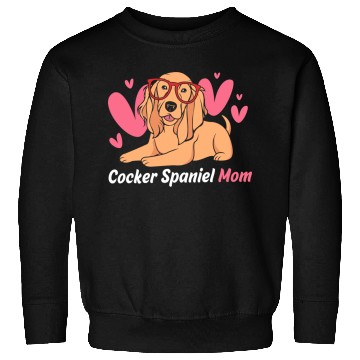 Discover Cute Cocker Spaniel Mom Dog With Glasses Sweatshirts