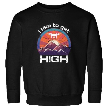 Discover Drone FPV racing mountains retro vintage sunset Sweatshirts