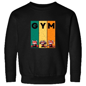 Discover gym red panda funny workout Sweatshirts