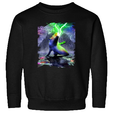 Discover Capybara Spewing Lightning Funny Sweatshirts