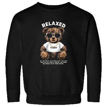 Discover Relaxed Teddy Bear with Sunglasses Sweatshirts