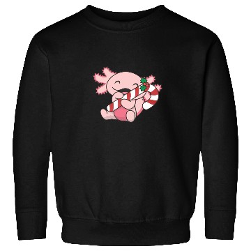 Discover Axolotl Christmas Candy Cane Sweet Axolotl Sweatshirts