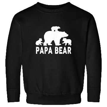 Discover Papa Bear Fathers Day 3 Cubs Kid Sweatshirts