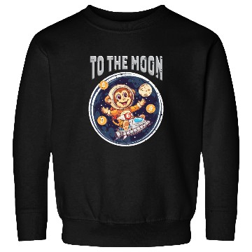 Discover Cryptocurrency Bitcoin Ape To The Moon Sweatshirts