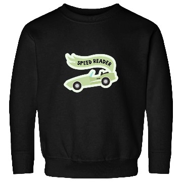 Discover Speed ReaderBookish Racing Car Pastel Green Lemon Sweatshirts