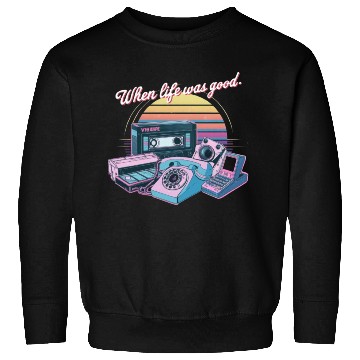 Discover 80's When Life was Good Gadgets in Synthwave Sweatshirts