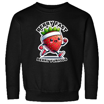 Discover Berry Fast Berry Furious Running Strawberry Sweatshirts