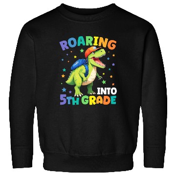 Discover Roaring 5th Grade Dinosaur T Rex Back To School Sweatshirts