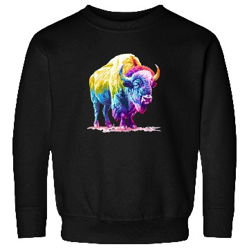 Discover Vibrant Rainbow Buffalo Artwork Sweatshirts