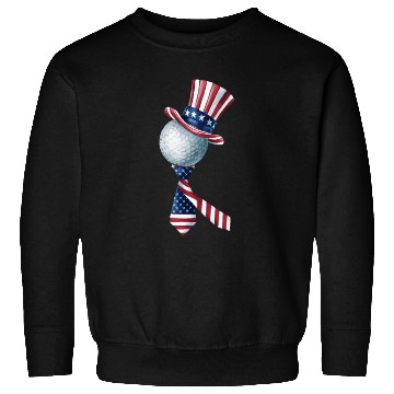 Discover Patriotic Golf Ball with USA Flag Hat and Bow Tie Sweatshirts
