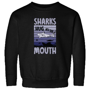 Discover Great White Shark Hug Largest Predator Ocean Sweatshirts