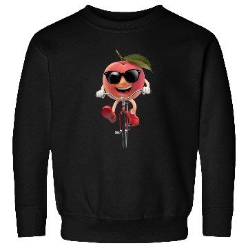 Discover Peach Cycling On Bike Realistic Sweatshirts