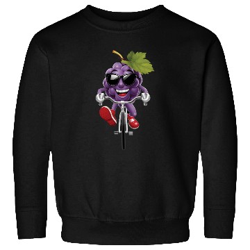 Discover Grapes Cycling On Bike Realistic Sweatshirts