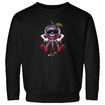 Discover Plum Cycling On Bike Realistic Sweatshirts