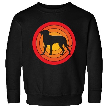Discover Retro Sunset Weimaraner Dog Silhouette Sweatshirts