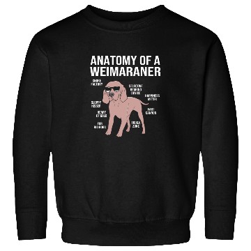 Discover Dog With Sunglasses Anatomy Of A Weimaraner Sweatshirts