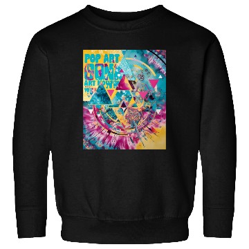Discover pop color geometric tie dye Sweatshirts