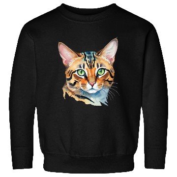 Discover Leopard Cat Watercolor Sweatshirts