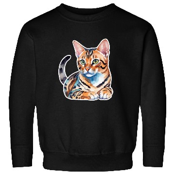 Discover Leopard Cat Watercolor Sweatshirts