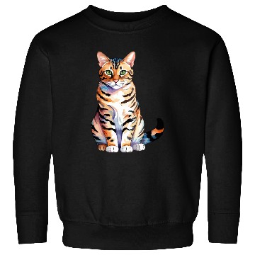 Discover Leopard Cat Watercolor Sweatshirts