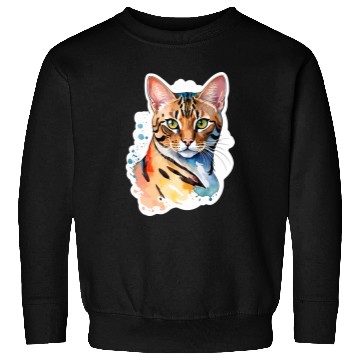 Discover Leopard Cat Watercolor Sweatshirts