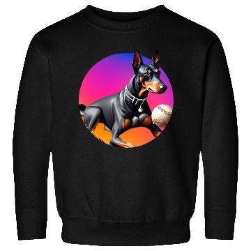 Discover Doberman baseball player Sweatshirts