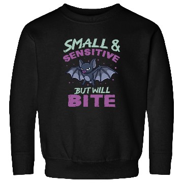 Discover Bat Halloween Outfit Small Sensitive But Will Bite Sweatshirts