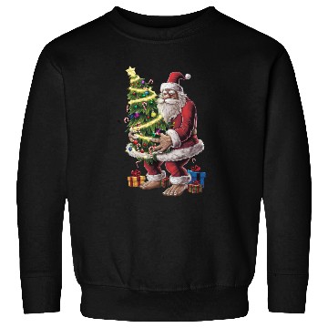 Discover Bigfoot Christmas Tree Lights Xmas Sasquatch Lover Sweatshirts