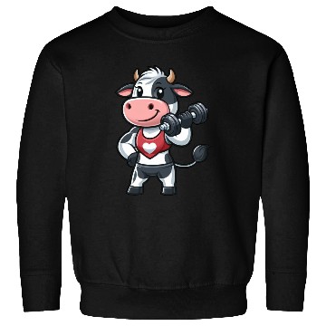 Discover Cow fitness workout gym training bodybuilder Sweatshirts