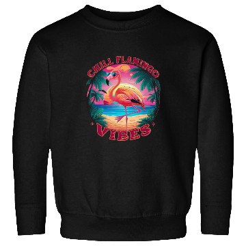 Discover Relaxed and Cool "Chill Flamingo Vibes" Sweatshirts