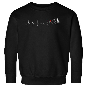Discover Mountain heartbeat red sun Sweatshirts
