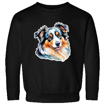 Discover Australian Shepherd Watercolor Sweatshirts