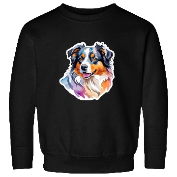 Discover Australian Shepherd Watercolor Sweatshirts