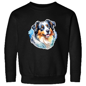 Discover Australian Shepherd Watercolor Sweatshirts