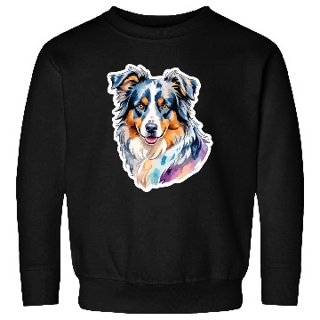 Discover Australian Shepherd Watercolor Sweatshirts