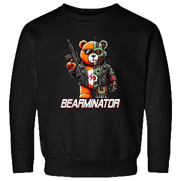 Discover Bearminator Funny Cyborg Teddy Bear Design Sweatshirts