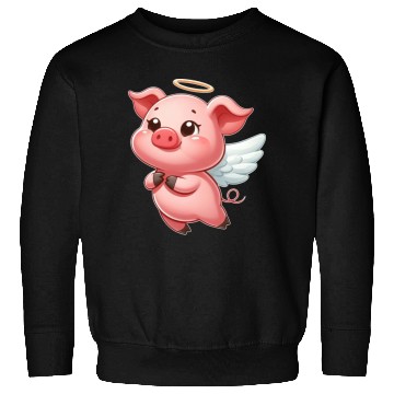 Discover Cute pig angel cartoon halo wings Sweatshirts