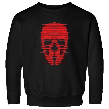 Discover Red Skull Glitch Illustration Sweatshirts