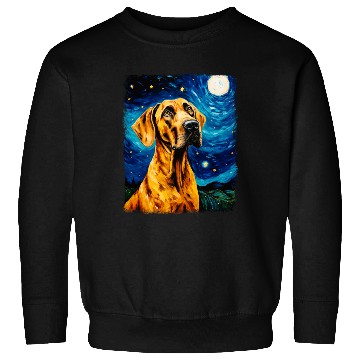 Discover Great Dane Dog Starry Night Painting Sweatshirts