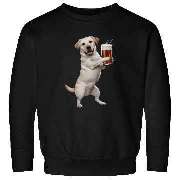 Discover Labrador Drinking Beer Realistic Sweatshirts