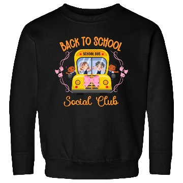 Discover Back to school Soociial Clubb school bus Halloween Sweatshirts