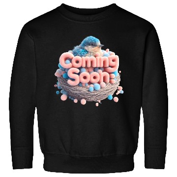 Discover Coming Soon Baby Bird in Nest Announcement Sweatshirts