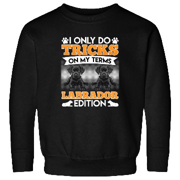 Discover Black Labrador I DO TRICKS ON MY TERMS Funny Sweatshirts