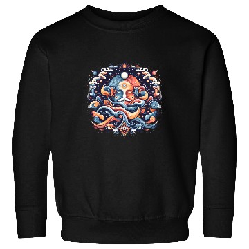 Discover Cosmic Harmony Abstract Art Sweatshirts