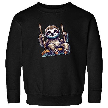 Discover Cute sloth swing cartoon playground animal Sweatshirts