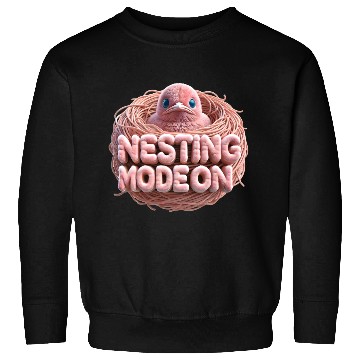 Discover Nesting Mode On, Bird in Nest Baby Announcement Sweatshirts