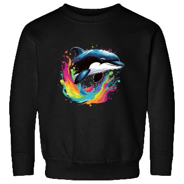 Discover Dolphin In Ocean splash Sweatshirts
