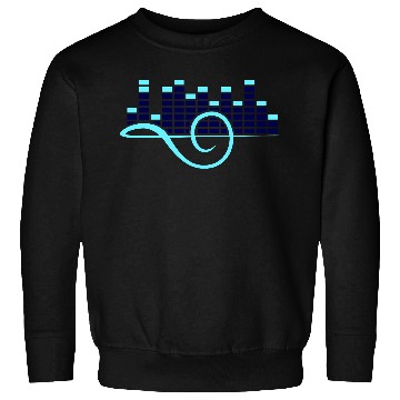 Discover Music Production Studio Clef Note Waveform Equaliz Sweatshirts
