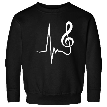Discover Music Clef Note Violin Treble Sound Pulse ECG Sweatshirts